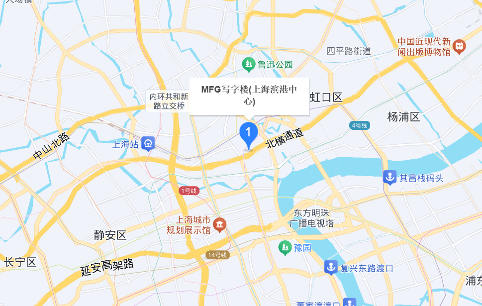 上海滨港商业中心精装办公室地图