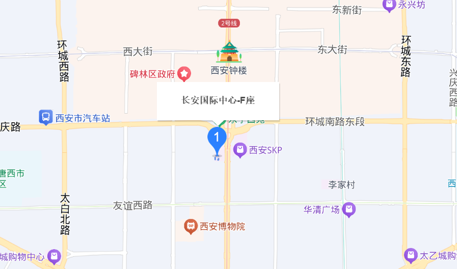 西安长安国际F座精装办公室地图
