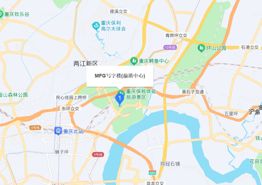 重庆渝港中心精装办公室地图