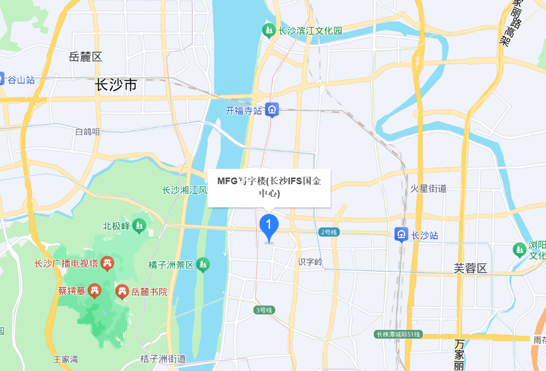 长沙IFS国金中心精装办公室地图