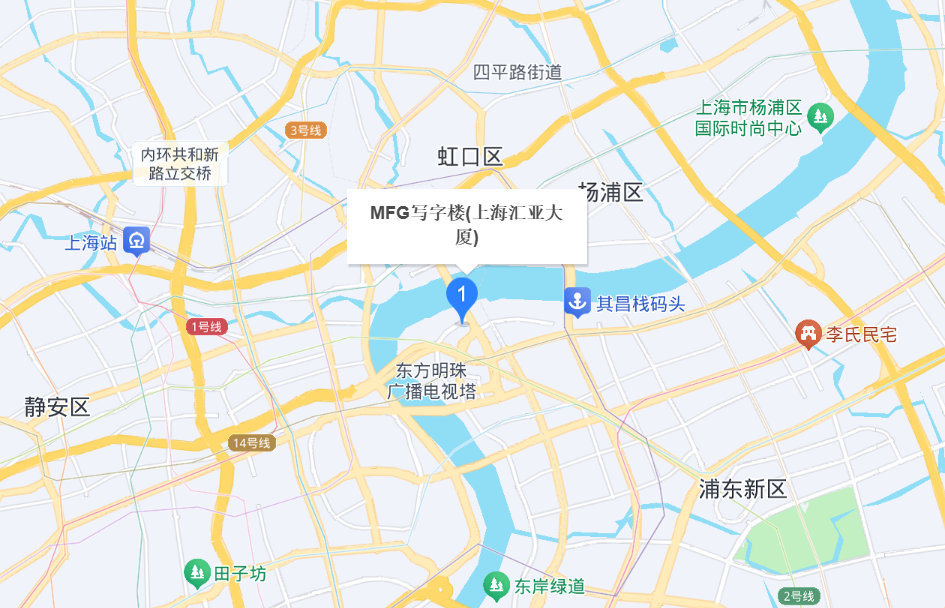 上海汇亚大厦精装办公室地图