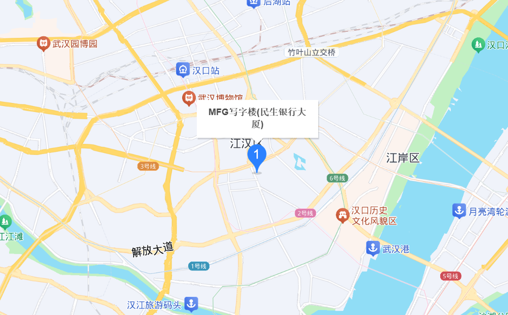 武汉民生银行大厦精装办公室地图