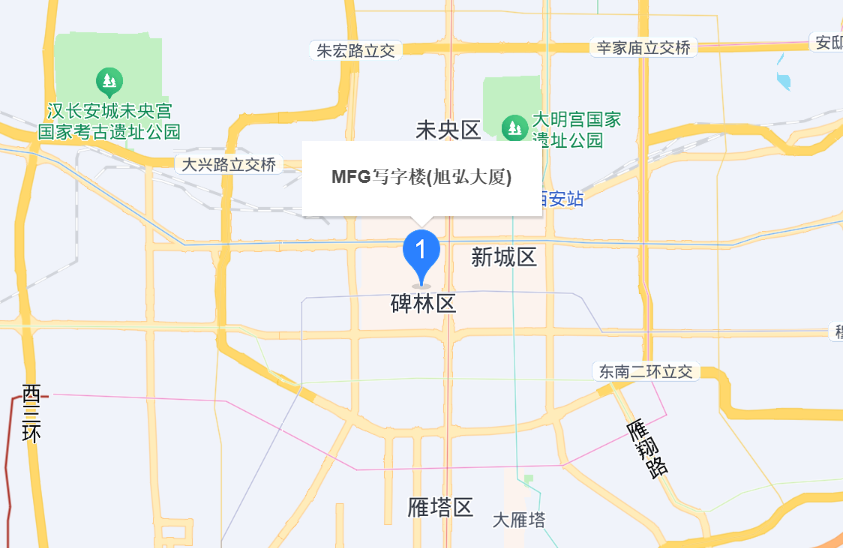 西安旭弘大厦精装办公室地图