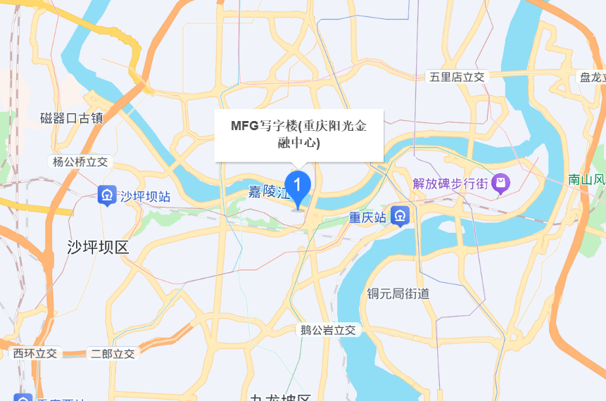 重庆阳光金融中心（重庆企业天地2号楼）精装办公室地图
