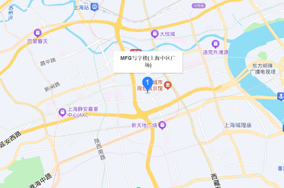上海中区广场精装办公室地图